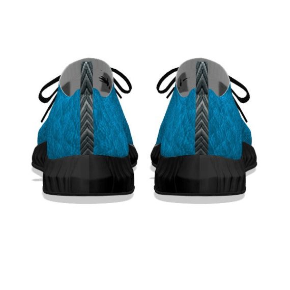 Aqua Blue Leather - Black Soles